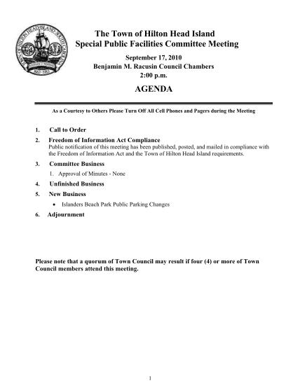30455754-public-facilities-committee-september-17-2010-special-meeting-agenda-public-facilities-committee-september-17-2010-special-meeting-agenda-hiltonheadislandsc