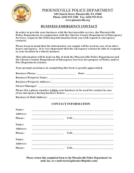 30461795-business-emergency-contact-form-the-borough-of-phoenixville-phoenixville
