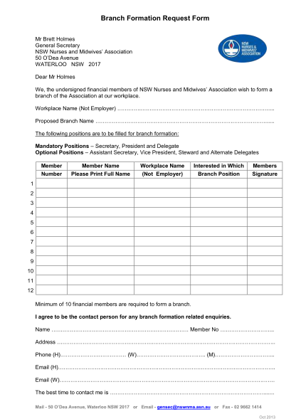 304658947-branch-formation-request-form-nsw-nurses-and-midwives-members-nswnma-asn
