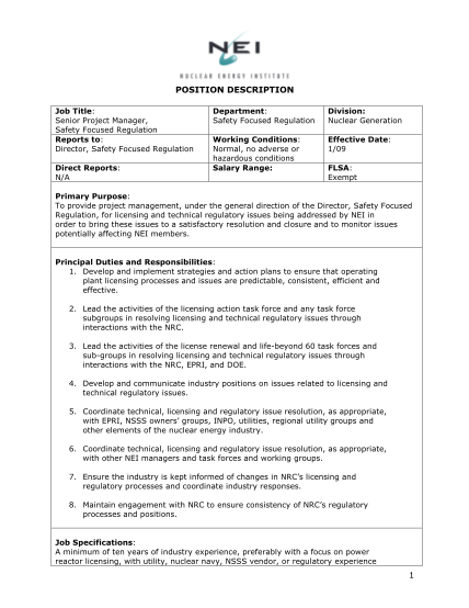 304852081-position-description-job-title-senior-project-manager-safety-focused-regulation-reports-to-director-safety-focused-regulation-direct-reports-na-department-safety-focused-regulation-division-nuclear-generation-working-conditions