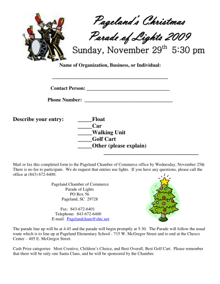 30491244-fillable-pageland-christmas-parade-form