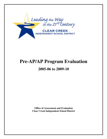 30497911-pre-apap-program-evaluation-clear-creek-independent-school