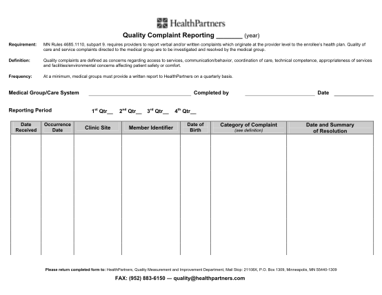 305494-fillable-health-partners-quality-complaint-reporting-form