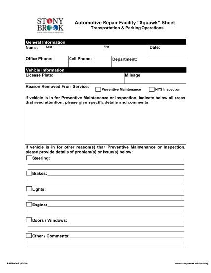 103 Vehicle Maintenance Sheet Page 2 Free To Edit Download Print 
