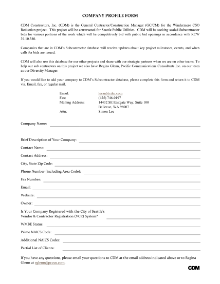30617410-a-company-profile-form-city-of-seattle-seattle