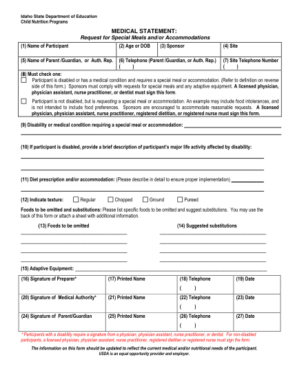 306181509-idaho-state-department-of-education-child-nutrition-programs-medical-statement-request-for-special-meals-andor-accommodations-1-name-of-participant-2-age-or-dob-3-sponsor-4-site-5-name-of-parent-guardian-or-auth