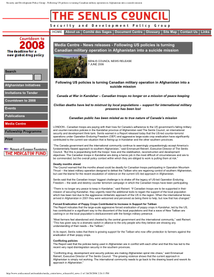 306418230-security-and-development-policy-group-following-us-policies-is-turning-canadian-military-operation-in-afghanistan-into-a-suicide-mission-csdp