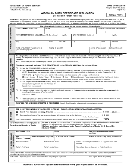 30648085-wisconsin-birth-certificate-application-taylor-county-wi-co-taylor-wi