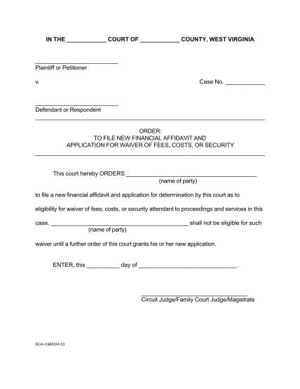 30662405-order-to-file-new-financial-affidavit-and-application-west-virginia-courtswv