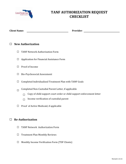 307588633-cfchs-tanf-network-checklist-rev-2132015-centralfloridacares