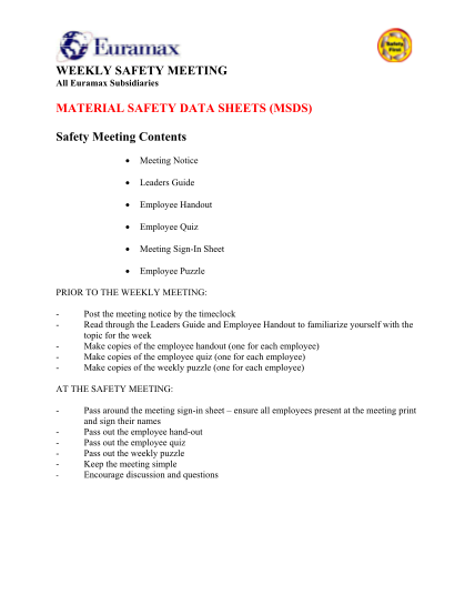 safety meeting notice