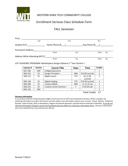 30841464-western-iowa-tech-community-college-enrollment-services-class-schedule-form-fall-semester-print-last-first-student-id-home-phone-m-witcc