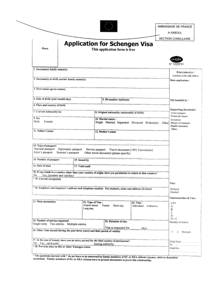 Employment Application Form Std 678