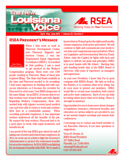308815231-the-official-journal-of-rsea-april-may-june-2015-volume-23-number-2-rsea-presidents-message-when-i-first-went-to-work-at-pinecrest-development-center-now-pinecrest-supports-and-services-center-i-was-the-employment-equal-opportunity