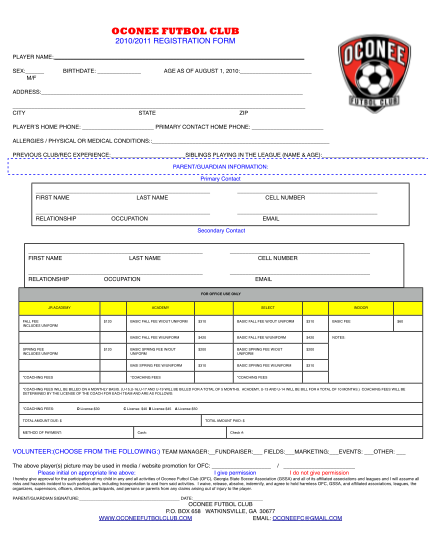 31035955-oconee-futbol-club-20102011-registration-form-player-name-sex-mf-birthdate-age-as-of-august-1-2010-address-city-state-zip-player