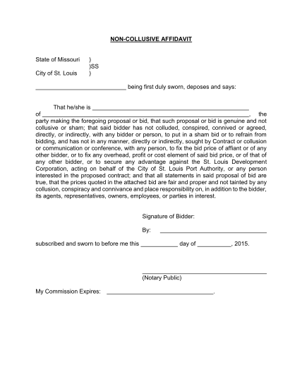 24 How To Fill Out A Non Collusion Affidavit Page 2 Free To Edit Download And Print Cocodoc 5602