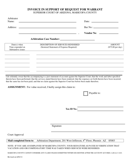 310990259-invoice-in-support-of-request-for-warrant-maricopa-county-bar-bb-maricopabar