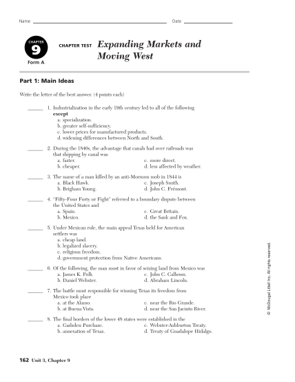 311041567-chapter-9-expanding-markets-and-moving-west-test