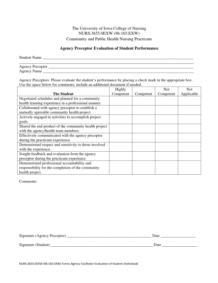 20 Student Performance Evaluation Comments Free To Edit Download 