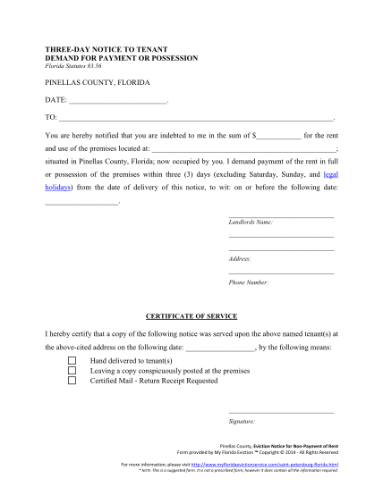 311795313-pinellas-county-eviction-notice-for-non-payment-of-rent-statutory-eviction-notice-for-use-in-pinellas-county-florida
