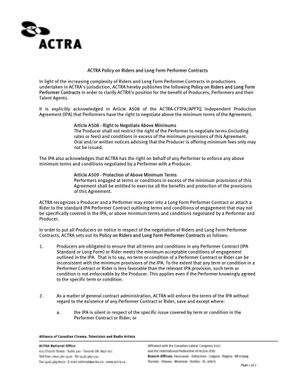 31234482-fillable-actra-policy-on-riders-and-long-form-performer-contracts-2008