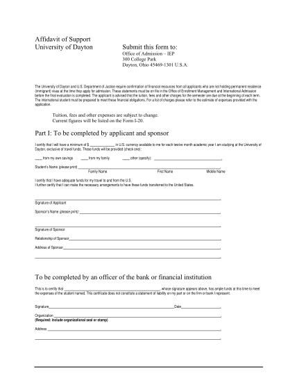 312470386-affidavit-of-support-university-of-dayton-submit-this-form-to-udayton