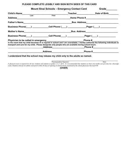312569315-emergency-contact-card-mount-sinai-school-district