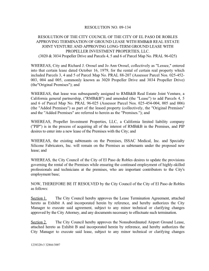 31312267-09134-resolution-of-the-city-council-of-the-city-of-el-paso-de-robles-approving-termination-of-ground-lease-with-rmbampamp
