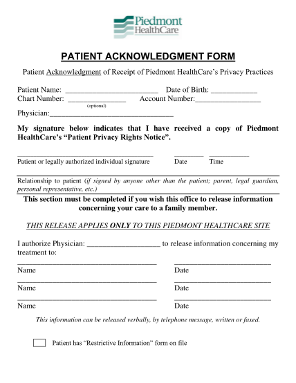 313226830-afa-phc-patient-acknowledgement-and-hipaa-authorizationpdf-patient-acknowledgment-form-example-piedmont-healthcare