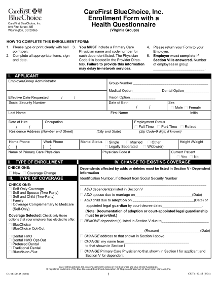 313248827-carefirst-bluechoice-inc-enrollment-form-with-a