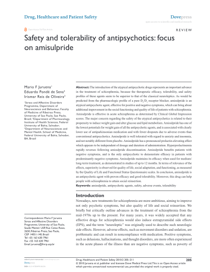 313345551-dhps-6226-safety-and-tolerability-of-antipsychotics-focus-on-amisulpr-safety-and-tolerability-of-amisulpride-e-lactancia