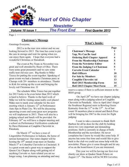 313732685-heart-of-ohio-chapter-newsletter-volume-10-issue-1-the-front-end-first-quarter-2013-page-1-chairmans-message-greetings-everyone-2012-is-in-the-rear-view-mirror-and-we-are-looking-forward-to-2013-ncrs