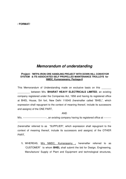 31394894-memorandum-of-understanding-bharat-heavy-electricals-ltd