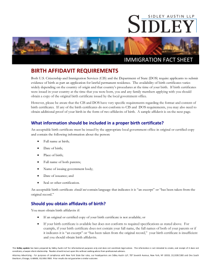 31413423-immigration-fact-sheet-birth-affidavit-requirements-sidley-austin-llp