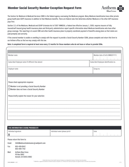 31425117-member-social-security-number-exception-request-form-anthem