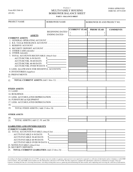 31490205-fillable-2005-rd-3560-10-form