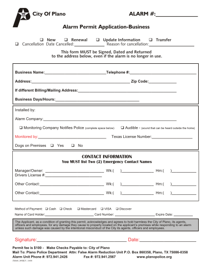 31500480-fillable-printable-commercial-alarm-permit-plano-texas-form
