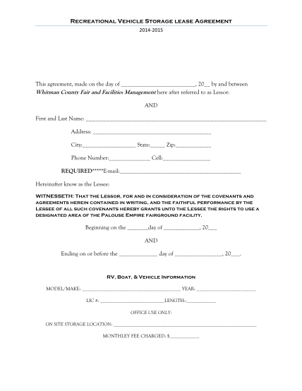 71 Vehicle Storage Agreement Template Page 4 Free To Edit Download And Print Cocodoc 3349