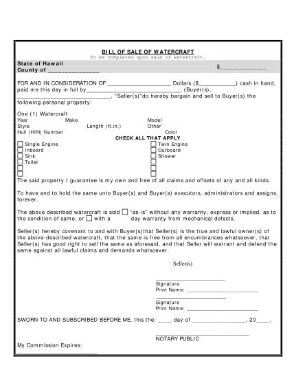 3152623-fillable-hawaii-bill-of-sale-of-water-craft-form
