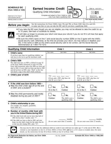 31557414-2001-form-1040-schedule-eic-earned-income-credit
