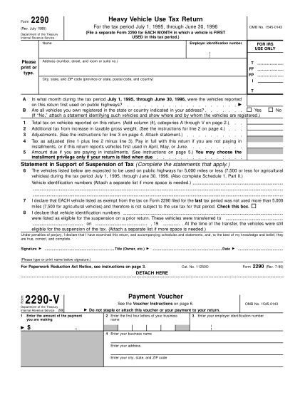 19 2290 Tax Form - Free To Edit, Download & Print 