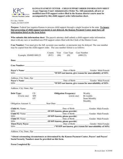 31584181-kansas-payment-center-child-support-order-information-sheet