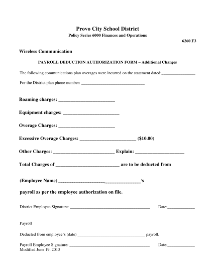 23 payroll deduction authorization form california Free to Edit