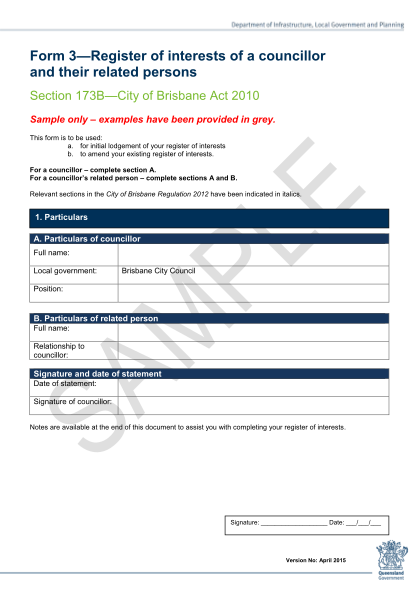 316956700-form-3register-of-interests-of-a-councillor-and-their-related-persons-section-173bcity-of-brisbane-act-2010-sample-only-examples-have-been-provided-in-grey