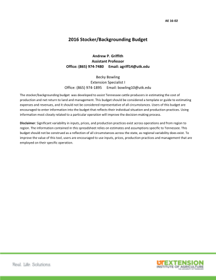 317018582-2016-stockerbackgrounding-budget-university-of-tennessee-economics-ag-utk