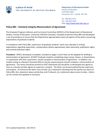 317760706-policy-85-scholarly-integrity-memorandum-of-agreement