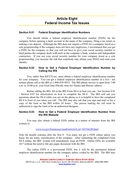31783733-article-eight-federal-income-tax-issues-keytlaw