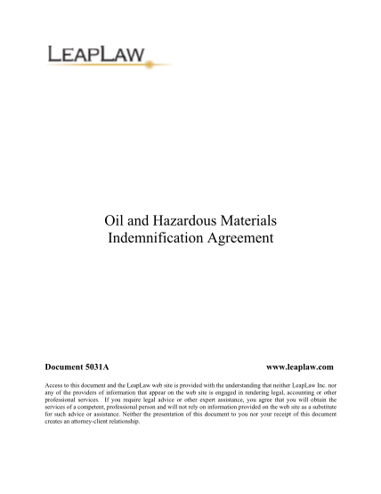 31884291-oil-and-hazardous-materials-indemnification-agreement-leaplaw