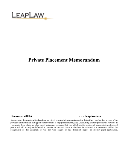 31884404-private-placement-memorandum-leaplaw