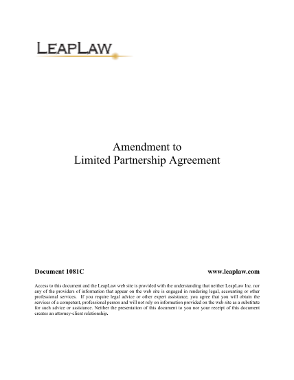 31885888-amendment-to-lp-agreement-leaplaw